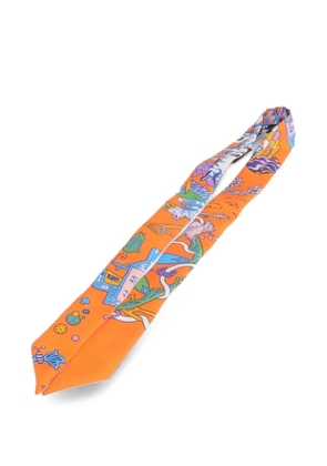 Hermès Pre-Owned Twilly Doll printed scarf - Orange