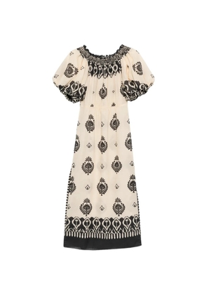 Johanna Ortiz Harbor Hues off-shoulder midi dress - Neutrals