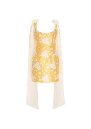 Markarian Celestia floral-brocade mini dress - Yellow