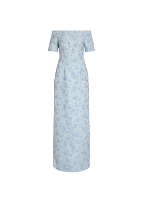 Markarian Gilda floral-brocade maxi dress - Blue