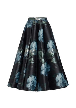 Markarian Soleil floral-brocade midi skirt - Black