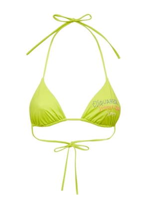 DSQUARED2 embroidered bikini top - Yellow