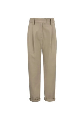 Brunello Cucinelli pleated cuffed trousers - Neutrals