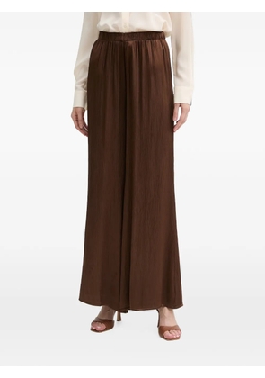 Haveone crinkled-finish palazzo pants - Brown
