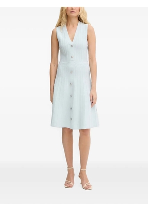 GUESS USA ribbed-knit button-down mini dress - Blue