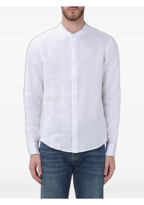 Blauer long-sleeved linen shirt - White