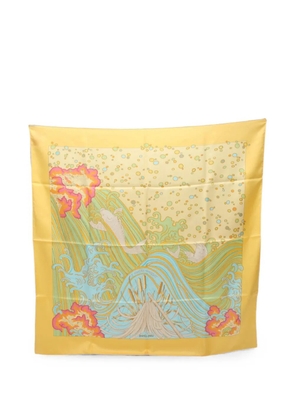 Hermès Pre-Owned 2010s A Contre Courant scarf - Yellow