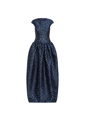Markarian Ballade floral-brocade tulip-skirt maxi dress - Blue