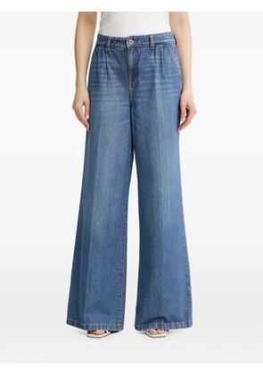 FRACOMINA pleated wide-leg jeans - Blue