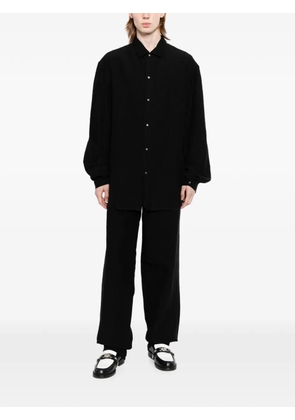 Ma+ cross-embossed trousers - Black