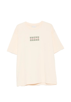 Drôle De Monsieur embroidered-logo T-shirt - Neutrals