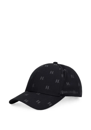 Karl Lagerfeld monogram-print cotton baseball cap - Black