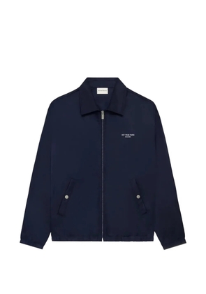 Drôle De Monsieur logo-print zip-up jacket - Blue