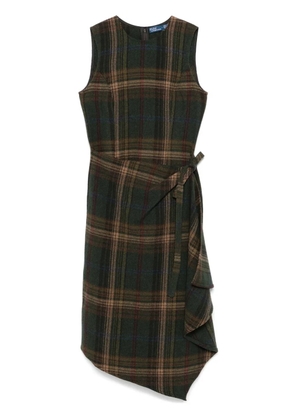 Polo Ralph Lauren plaid-check midi dress - Green