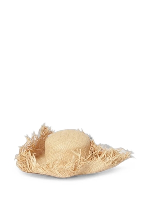 Emporio Armani frayed hat - Neutrals