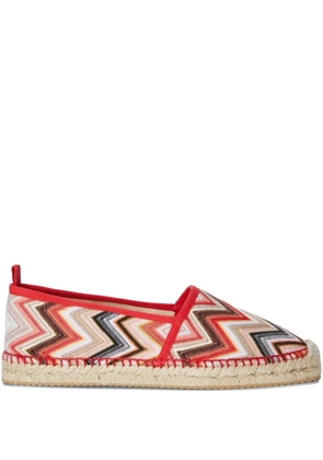 Missoni Zigzag-pattern espadrilles - Red