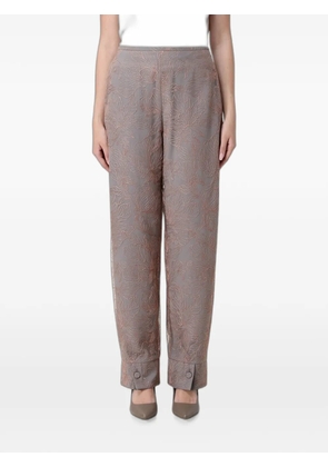 Emporio Armani embroidered tulle trousers - Grey