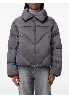 BOSS quilted high-neck jacket - Purple