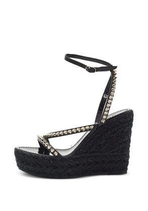 Christian Louboutin Pre-Owned Mafaldina Zeppa spiked wedge sandals - Black