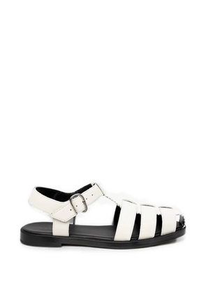 HUGO buckle-fastening caged sandals - White