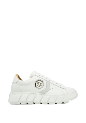 Philipp Plein logo appliqué sneakers - White
