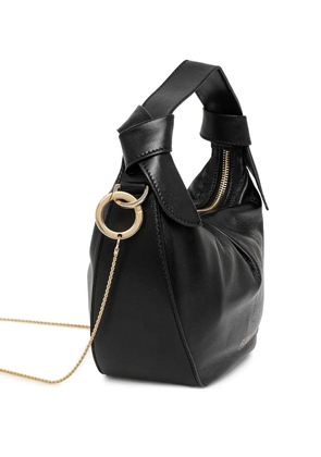 GUESS USA mini Jolie knotted leather tote bag - Black