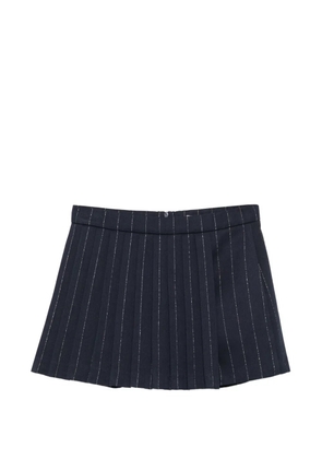 Maje pinstripe pleated shorts - Blue