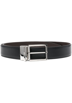 Brioni reversible leather buckle belt - Black