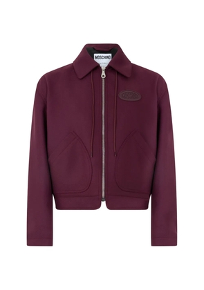 Moschino cropped zip-up jacket - Purple