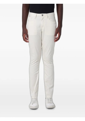 Armani Exchange logo-embroidered five-pocket trousers - Neutrals