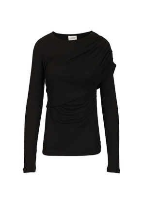 MARANT ÉTOILE Dressi draped long-sleeve top - Black