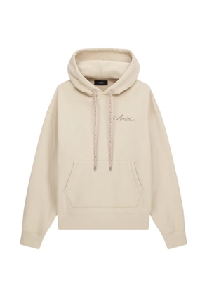 AMIRI MA Quad logo-embroidered hoodie - Neutrals