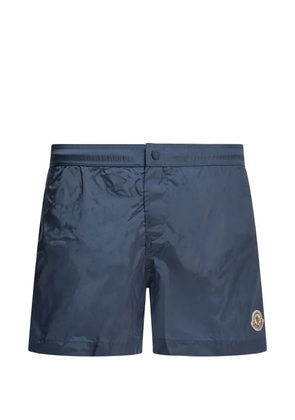 Moncler logo-patch swim shorts - Blue