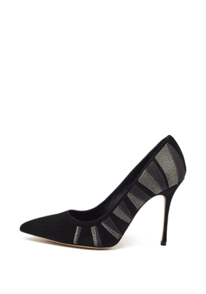 Manolo Blahnik BB embroidered pumps - Black