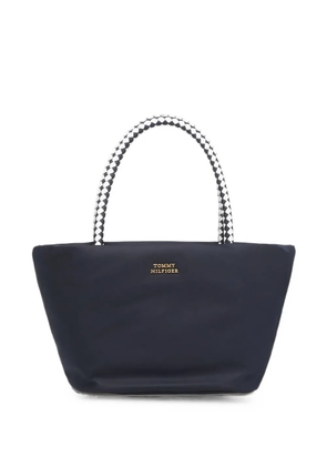 Tommy Hilfiger woven-handle marina bucket tote bag - Blue