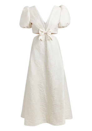 Markarian Patti brocade-effect midi dress - White