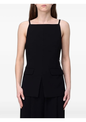 Emporio Armani open-back square-neck top - Black