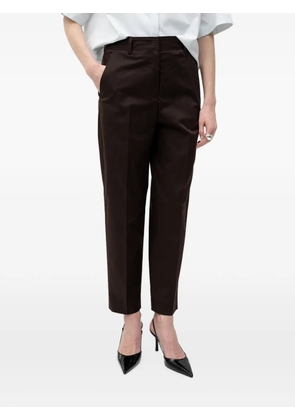 BOSS pressed-crease straight-leg trousers - Brown