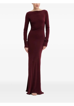 Aniye By Norah open-back ruched maxi dress - Red