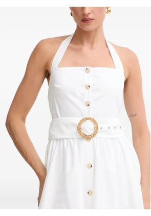 FRACOMINA belted halterneck midi dress - White