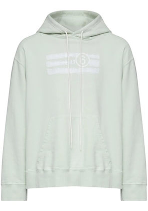 MM6 Maison Margiela Numbers-motif hoodie - Green