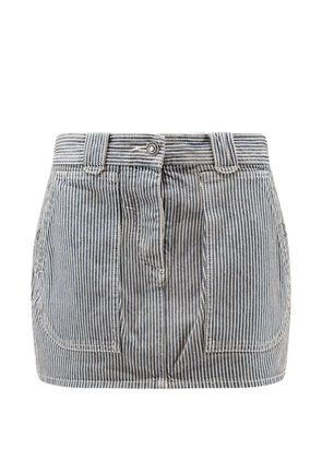 MARANT ÉTOILE striped denim mini skirt - Blue