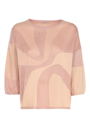 Kangra lurex-pattern blouse - Pink