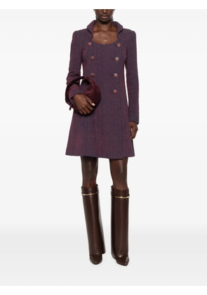 CHANEL Pre-Owned double-breasted coat - Purple