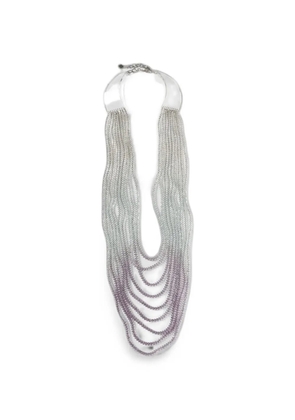 Emporio Armani multi-strand beaded necklace - Silver