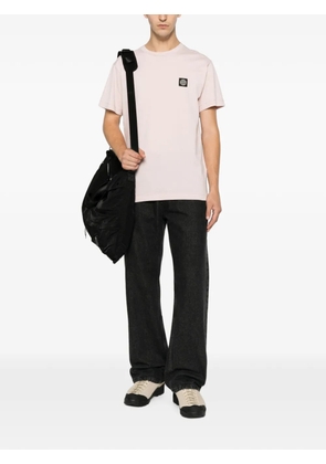Stone Island logo-patch T-shirt - Pink
