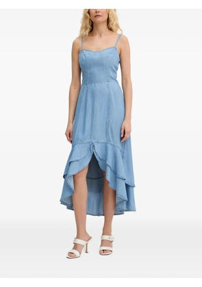 GUESS USA Marina ruffled tiered midi dress - Blue