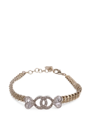 CHANEL Pre-Owned CC crystal bracelet - Gold