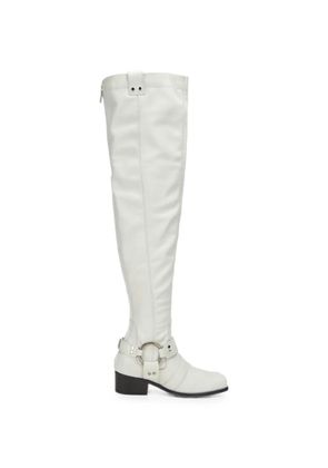 Moschino buckle-strap boots - White