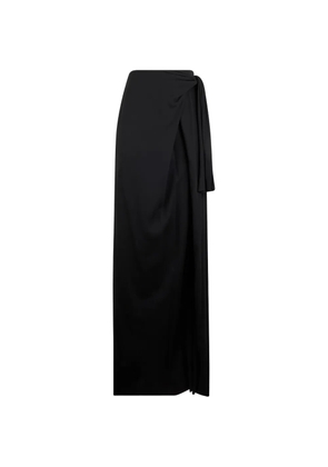 Alberta Ferretti draped wrap-style high-waisted skirt - Black